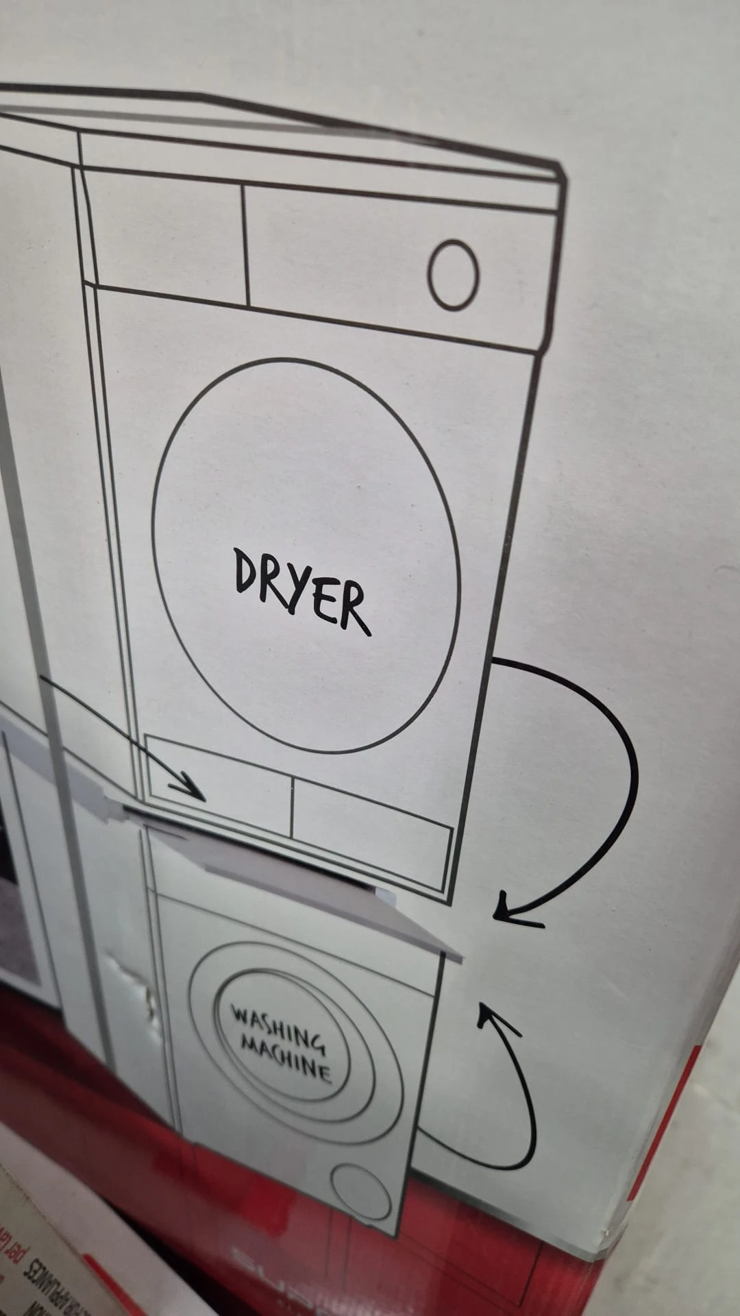 Universal Laundry Appliance Stacking Kit with Shelf